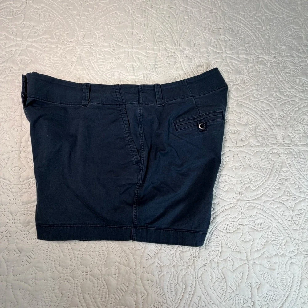 Vineyard Vines Womens Navy Blue Daybreak Chino Shorts Size 18 Stretch Cotton